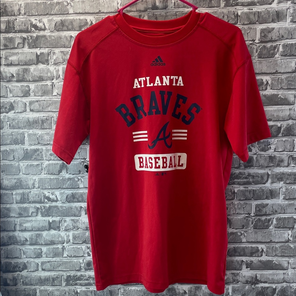 Adidas Kids‎ Red Braves Baseball Tee